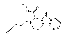 ETHYL 2-(3-CYANOPROPYL)-2,3,4,9-TETRAHYDRO-1H-PYRIDO[3,4-B]INDOLE-1-CARBOXYLATE结构式