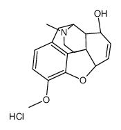 (5α,8β)-3-Methoxy-17-methyl-6,7-didehydro-4,5-epoxymorphinan-8-ol hydrochloride (1:1)结构式