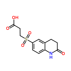 3-[(2-Oxo-1,2,3,4-tetrahydro-6-quinolinyl)sulfonyl]propanoic acid结构式