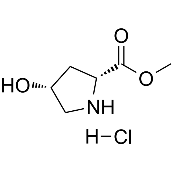 (4R)-4-羟基-D-脯氨酸甲酯盐酸盐结构式