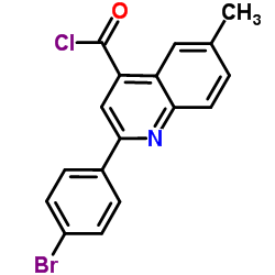 2-(4-Bromophenyl)-6-methyl-4-quinolinecarbonyl chloride Structure