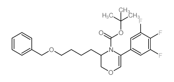 TERT-BUTYL 3-(4-(BENZYLOXY)BUTYL)-5-(3,4,5-TRIFLUOROPHENYL)-2H-1,4-OXAZINE-4(3H)-CARBOXYLATE Structure