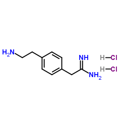 2-[4-(2-Aminoethyl)phenyl]ethanimidamide dihydrochloride结构式