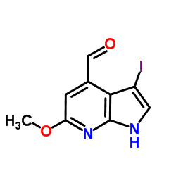 3-Iodo-6-Methoxy-7-azaindole-4-carbaldehyde picture