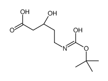 (3R)-5-N-BOC-AMINO-3-HYDROXYL-PENTANIOCACID structure