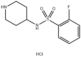 2-Fluoro-N-(piperidin-4-yl)benzenesulfonamide hydrochloride Structure