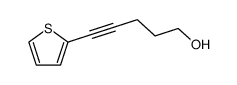 5-(thiophen-2-yl)pent-4-yn-1-ol结构式