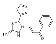 (E)-3-(5-amino-2-thiophen-2-yl-2H-1,3,4-thiadiazol-3-yl)-1-phenylprop-2-en-1-one Structure