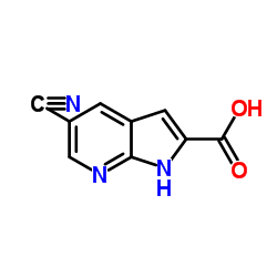 5-Cyano-1H-pyrrolo[2,3-b]pyridine-2-carboxylic acid Structure