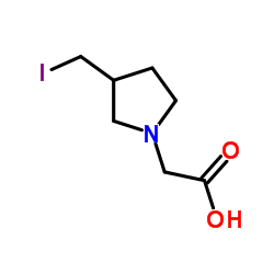 [3-(Iodomethyl)-1-pyrrolidinyl]acetic acid Structure