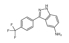 3-[4-(Trifluoromethyl)phenyl]-1H-indazol-5-amine结构式