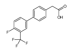 {4-[4-Fluoro-3-(trifluoromethyl)phenyl]phenyl}acetic acid Structure