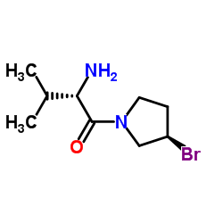 (2S)-2-Amino-1-[(3R)-3-bromo-1-pyrrolidinyl]-3-methyl-1-butanone Structure