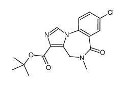 tert-butyl 8-chloro-5-methyl-6-oxo-4H-imidazo[1,5-a][1,4]benzodiazepine-3-carboxylate结构式