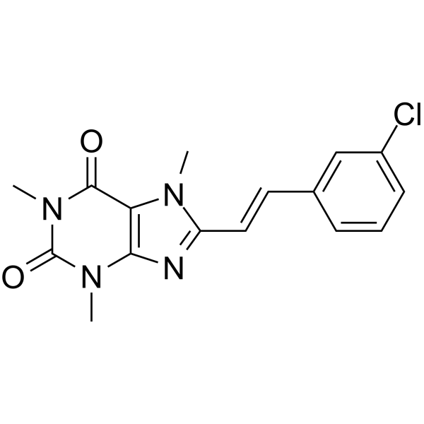 8-(3-Chlorostyryl)caffeine结构式