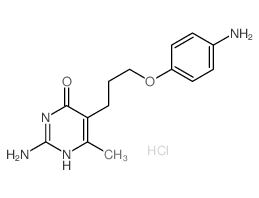 4(3H)-Pyrimidinone,2-amino-5-[3-(4-aminophenoxy)propyl]-6-methyl-, hydrochloride (1:2)结构式