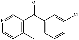 3-(3-Chlorobenzoyl)-4-methylpyridine结构式