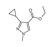 Ethyl 3-Cyclopropyl-1-Methyl-1H-Pyrazole-4-Carboxylate结构式