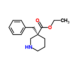 Ethyl (3R)-3-benzyl-3-piperidinecarboxylate Structure