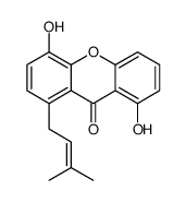 4,8-Dihydroxy-1-(3-methyl-2-butenyl)-9H-xanthen-9-one结构式