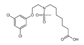 7-[2-(3,5-dichlorophenoxy)ethyl-methylsulfonylamino]heptanoic acid结构式