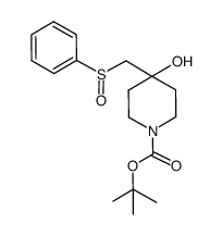 4-benzenesulfinylmethyl-4-hydroxy-piperidine-1-carboxylic acid tert-butyl ester Structure