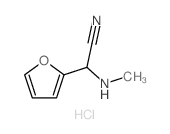 2-Furanacetonitrile, a-(methylamino)-, hydrochloride(1:1) structure