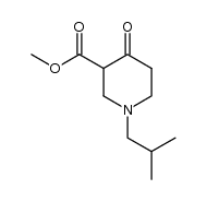 1-isobutyl-4-oxo-piperidine-3-carboxylic acid methyl ester结构式