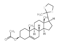 Pregn-5-en-20-one,3-(acetyloxy)-, cyclic 20-(1,2-ethanediyl dithioacetal), (3b)- (9CI) picture