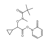 2-thioxopyridin-1(2H)-yl 2-cyclopropyl-2-((N-methylpivalamido)oxy)acetate结构式