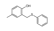 4-methyl-2-(phenylsulfanylmethyl)phenol结构式