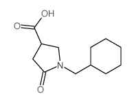 1-Cyclohexylmethyl-5-oxo-pyrrolidine-3-carboxylic acid结构式