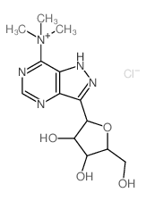 [7-[3,4-dihydroxy-5-(hydroxymethyl)oxolan-2-yl]-3,5,8,9-tetrazabicyclo[4.3.0]nona-2,4,6,9-tetraen-2-yl]-trimethyl-azanium picture