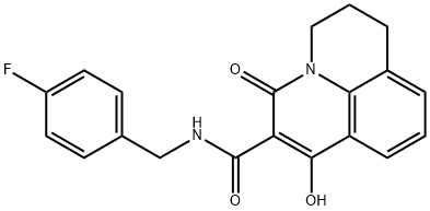 N-(4-fluorobenzyl)-1-hydroxy-3-oxo-3,5,6,7-tetrahydropyrido[3,2,1-ij]quinoline-2-carboxamide picture