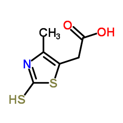 2-Mercapto-4-methyl-5-thiazoleacetic acid Structure