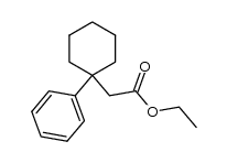 (1-Phenyl-cyclohexyl)essigsaeureaethylester结构式