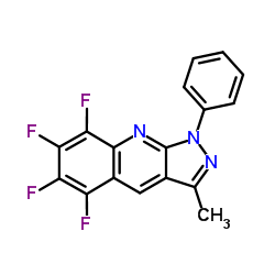 5,6,7,8-Tetrafluoro-3-methyl-1-phenyl-1H-pyrazolo[3,4-b]quinoline结构式