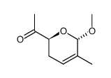 1-((2S,6S)-6-Methoxy-5-methyl-3,6-dihydro-2H-pyran-2-yl)-ethanone结构式