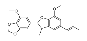 6-[2,3-Dihydro-7-methoxy-3-methyl-5-(1-propenyl)benzofuran-2-yl]-4-methoxy-1,3-benzodioxole structure