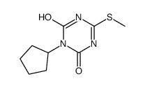 3-cyclopentyl-6-methylsulfanyl-1H-1,3,5-triazine-2,4-dione结构式