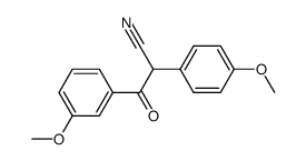 3-(3-methoxyphenyl)-2-(4-methoxyphenyl)-3-oxopropanenitrile Structure