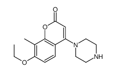 7-ethoxy-8-methyl-4-piperazin-1-ylchromen-2-one Structure