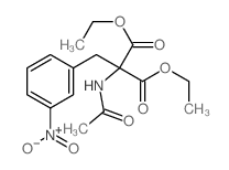 diethyl 2-acetamido-2-[(3-nitrophenyl)methyl]propanedioate结构式