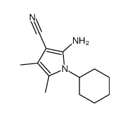 2-AMINO-1-CYCLOHEXYL-4,5-DIMETHYL-1H-PYRROLE-3-CARBONITRILE Structure