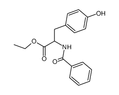 (rac)-N-Benzoyltyrosin-ethylester结构式