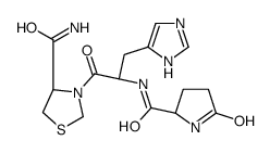 (4R)-3-[(2S)-3-(1H-imidazol-5-yl)-2-[[(2S)-5-oxopyrrolidine-2-carbonyl]amino]propanoyl]-1,3-thiazolidine-4-carboxamide结构式