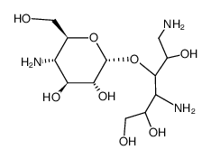 1,4-Diamino-3-O-(4-amino-4-deoxy-α-D-glucopyranosyl)-1,4-dideoxy-D-glucitol Structure