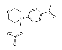 1-[4-(4-methylmorpholin-4-ium-4-yl)phenyl]ethanone,nitrate Structure