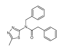 N-benzyl-N-(5-methyl-[1,3,4]thiadiazol-2-yl)-2-phenyl-acetamide结构式