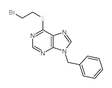 9-benzyl-6-(2-bromoethylsulfanyl)purine Structure